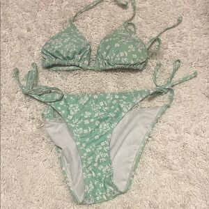 Floral Green Bikini Set